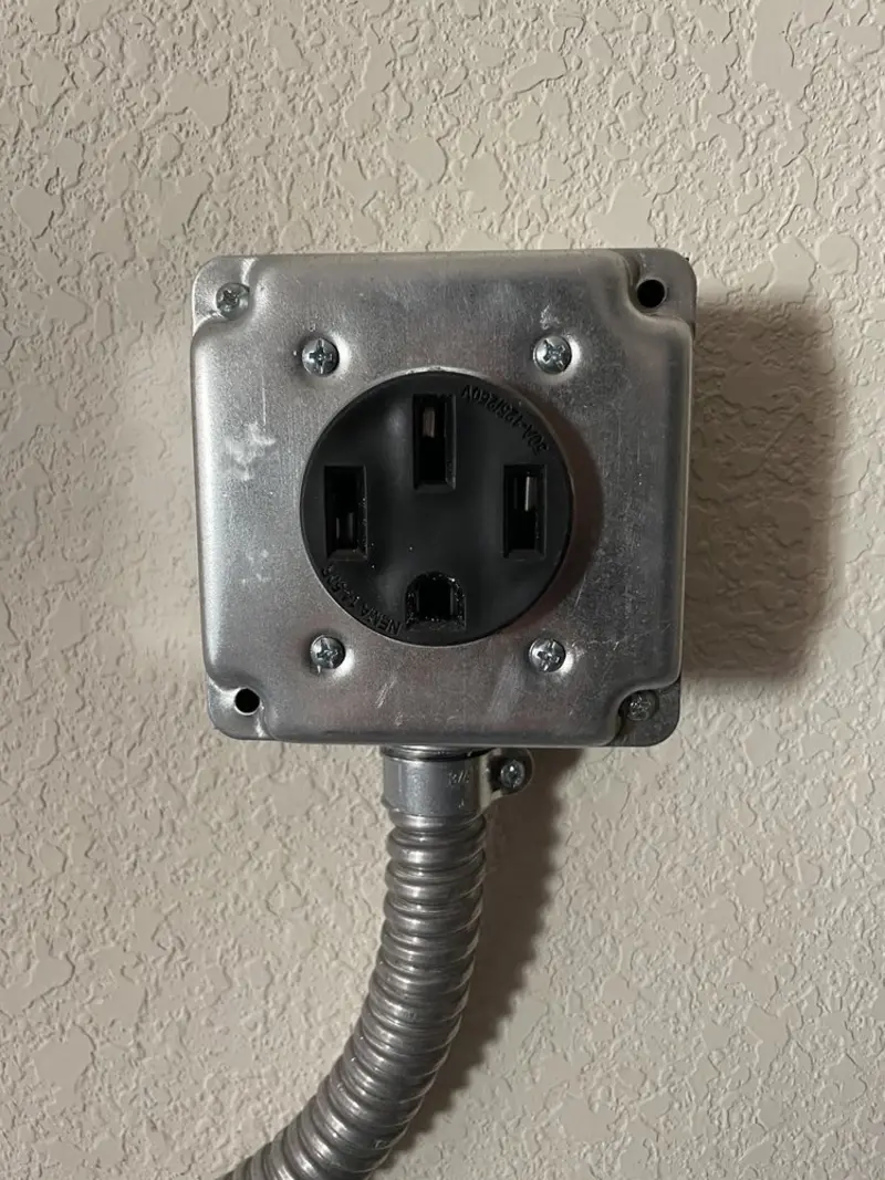 NEMA 14-50 outlet installed for Electrical Panel Upgrade in Cumru